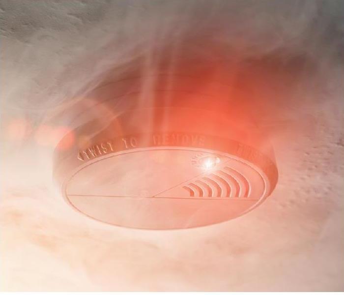 smoke surrounding smoke detector